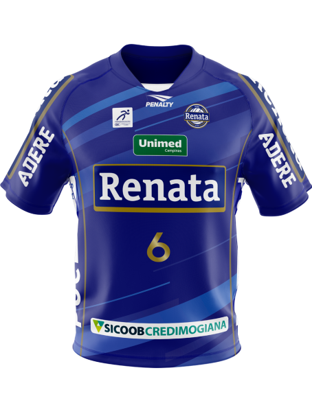 Camisa Personalizada 25/26 - Adriano Número 6 - Azul Masculina