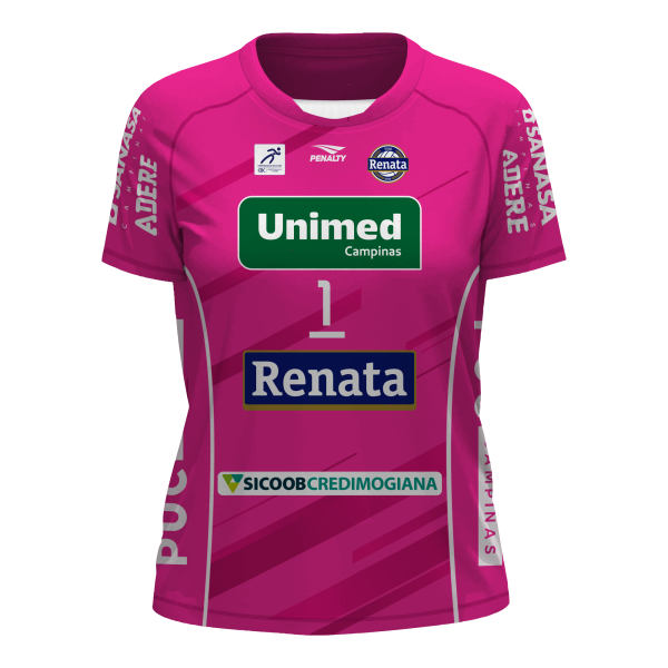Camisa Personalizada 25/26 - Bruno Número 1 - Rosa Feminina
