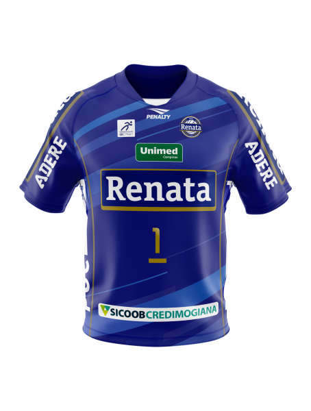 Camisa Personalizada 25/26 - Bruno Número 1 - Azul Infantil